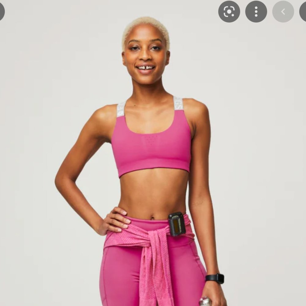 Figs Performance Underscrub Sport Bra Pink Size XS